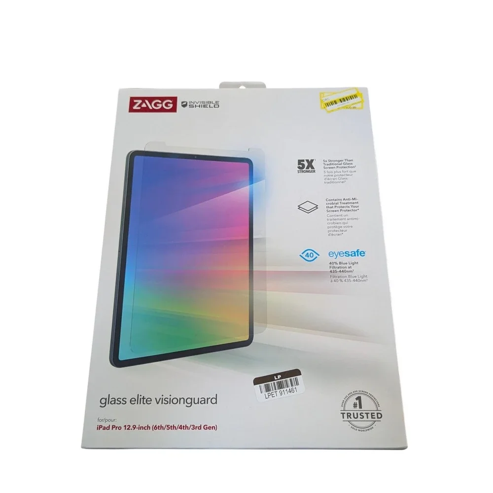 Z6N ZAGG InvisibleShield Glass Elite VisionGuard Apple iPad Pro 12.9 3rd-6th Gen